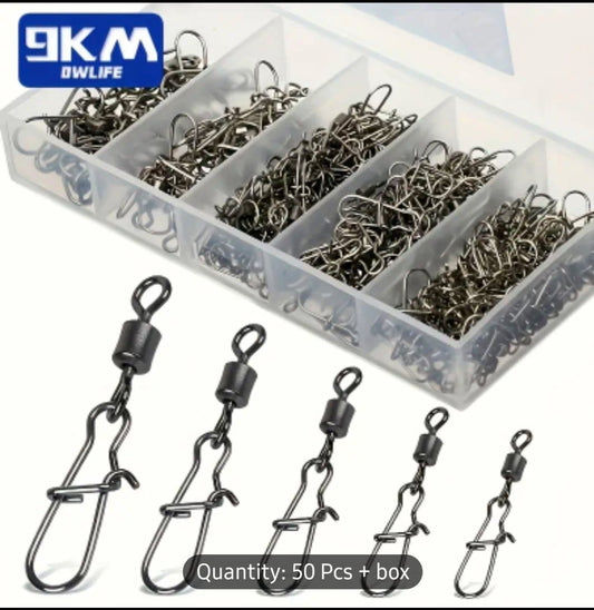 50pcs High Speed Swivel Snap Connectors
