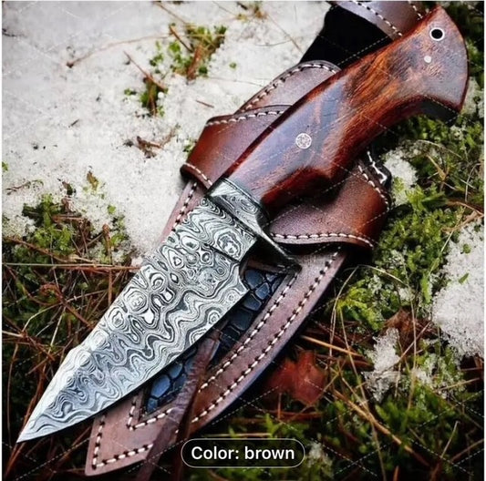 Hand Forged Damascus Survival Knife