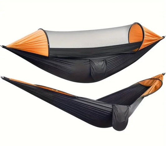 Nylon Quick-Deploy Hammock with Mosquito Net