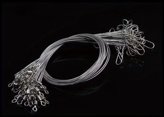 24pcs Fishing Leaders with Swivels and Snaps